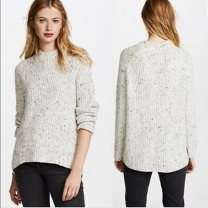 Madewell Donegal Karen Mock Neck Speckled Long Sleeve Sweater